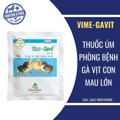 VEMEDIM Vime Gavit - Combo 05 Gói Úm Gà Vịt, Ngan, Ngỗng, Đà Điểu 10g - Lonton Store