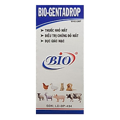 Thuốc Nhỏ Mắt Trị Viêm Mắt Chó Mèo Bio Gentadrop (10ml)