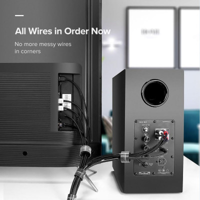 Ugreen UG60485LP124TK 5M cỡ 15mm băng dán Velcro màu đen ngang 1.5cm - HÀNG CHÍNH HÃNG