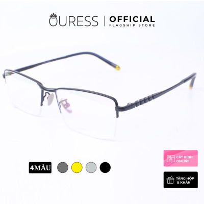 Gọng kính titanium thời trang nam siêu nhẹ siêu bền OURESS sw10001
