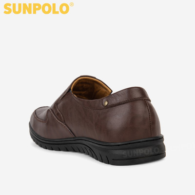 Giày Lười Nam Da Bò SUNPOLO SUS511 (Đen, Nâu)