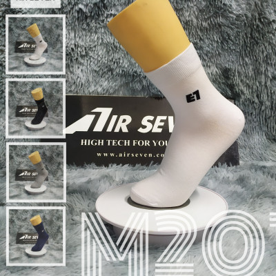 Tất Vớ nam cổ trung Cotton M201 kháng khuẩn khử mùi. Trắng, Đen, Xanh đen, Xám