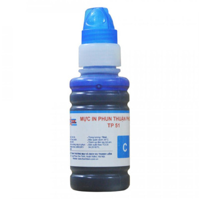 Bộ 4 màu Mực in phun Thuận Phong TP51 dùng cho máy in phun Epson L800 / L801 / L805 / L810 / L850 / L1800 - Hàng Chính Hãng