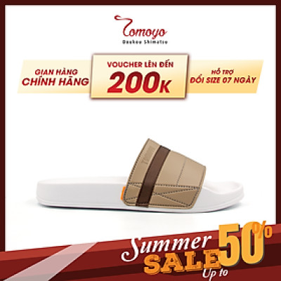 Tomoyo Dép Nam Quai Ngang Da Microfiber Siêu Nhẹ TMD312