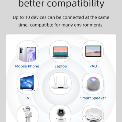 Cục phát WiFi từ sim 4G CPE B828 4 râu tốc độ cao phủ sóng rộng sử dụng được mọi loại sim, kèm pin dự phòng 3000mAh - Hàng chính hãng / Hàng nhập khẩu