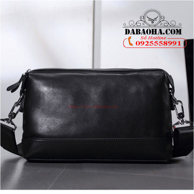 Túi Ví cầm tay da bò thật BHM6890 Túi đeo chéo nam nhỏ.. Túi đeo vai đa năng