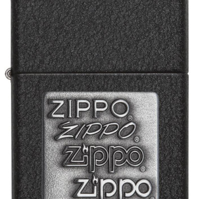 Bật lửa Zippo Black Crackle Silver Zippo Logo 363