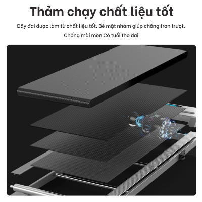 Máy chạy bộ TM310B- BLACK  thế hệ mới có điều khiển từ xa , máy đi bộ gia đình