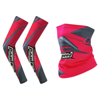 Combo Khăn ống cổ và găng tay chống nắng chống lạnh vải thun thoáng mát thích hợp cả nam và nữ UPF50+ Đen Cấp