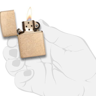 Bật lửa Zippo Tumbled Brass Armor 28496
