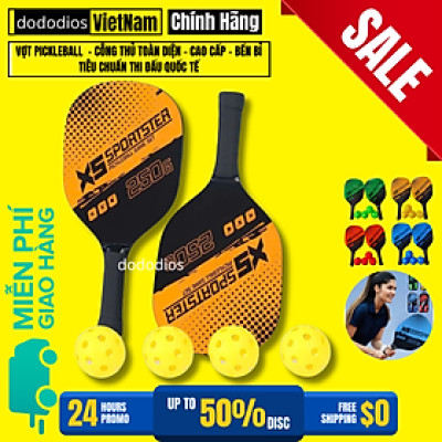 Bộ vợt 2 pickleball Và 4 Quả Bóng Pickleball Kèm túi đựng Phụ Kiện Thể Thao