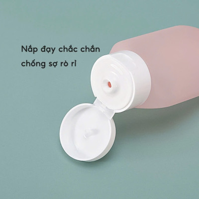 Set 3 tuýp chiết mỹ phẩm du lịch đựng dầu gội, sữa tắm, lotion, toner 60ML- Bộ chai lọ chiết mỹ phẩm tái sử dụng Phượt Dã Ngoại Đi Chơi Văn Phòng