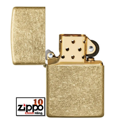 Bật lửa ZIPPO 49477 Classic Tumbled Brass - Chính hãng 100%