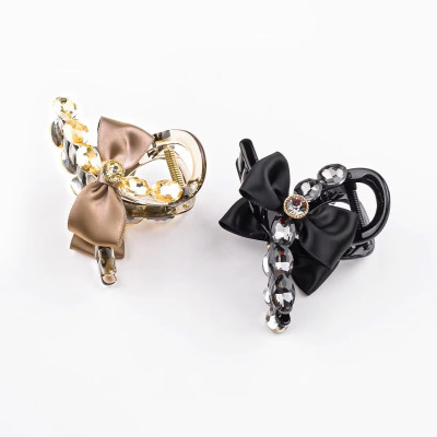 Kẹp tóc nơ đính đá Ý cao cấp sáng lấp lánh và sang trọng