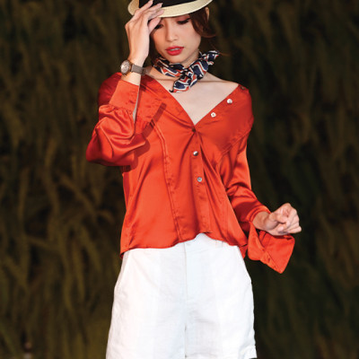 Áo Sơ Mi Lụa Chrisley TOP173 Thời trang thiết kế Hity