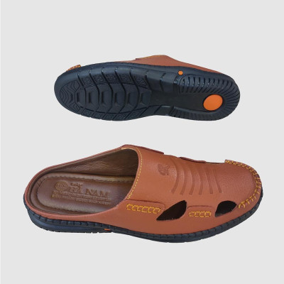 Dép Bít Mũi Nam HÀ NAM Da Bò Thật Cao Cấp GSB20118