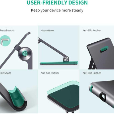 Ugreen UG40996LP134TK Màu Xám 4 - 11 inch Giá đỡ máy tính bảng, Điện thoại để bàn - HÀNG CHÍNH HÃNG