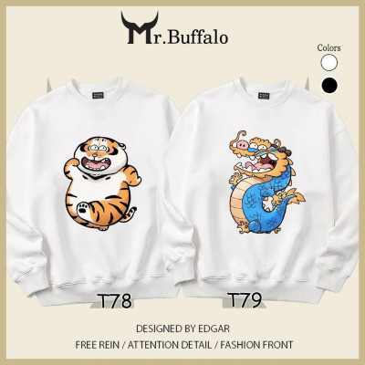 Áo Sweater cặp đôi Hổ Rồng dễ thương Mr.Buffalo