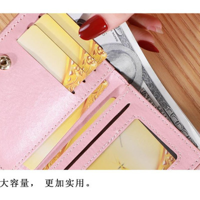 Ví Nữ Mini Ngắn Cầm Tay Phong Cách Hàn Quốc phụ kiện dây đeo trái tim (có hàng sẵn) (Hàng Chính Hãng)