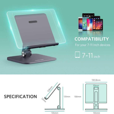 Ugreen UG40996LP134TK Màu Xám 4 - 11 inch Giá đỡ máy tính bảng, Điện thoại để bàn - HÀNG CHÍNH HÃNG