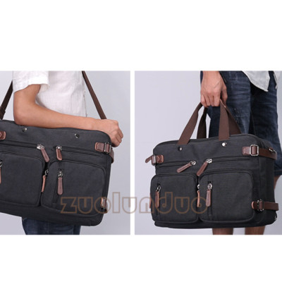 Túi xách nam công sở 2 trong 1 vải cavans cao cấp size 15,6inh và size 17.3inh phong cách mới