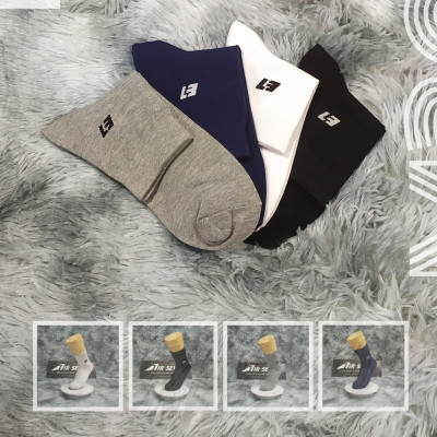 Tất Vớ nam cổ trung Cotton M201 kháng khuẩn khử mùi. Trắng, Đen, Xanh đen, Xám