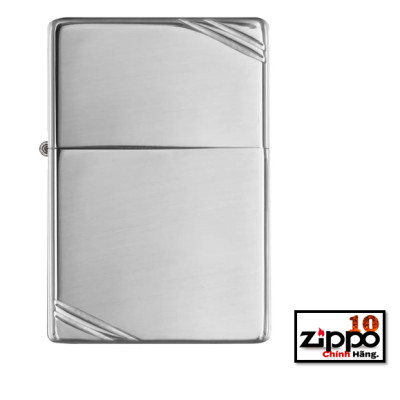 Bật lửa Zippo 260 (Xi Bóng góc) High Polish Chrome Vintage with Slashes- Chính Hãng 100%