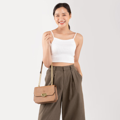 Túi Lata ( Thời trang nữ đi chơi size 18 - Túi đeo chéo da HN94 )