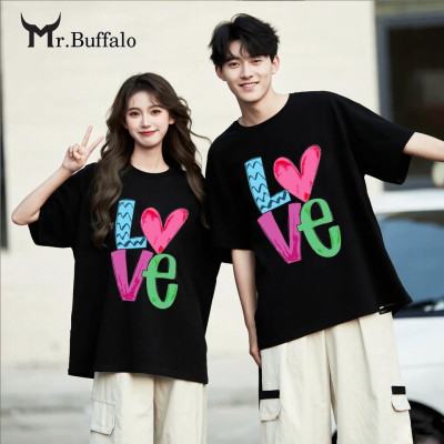 Áo thun cặp, đôi chữ LOVE 100%cotton 2c Mr.Buffalo