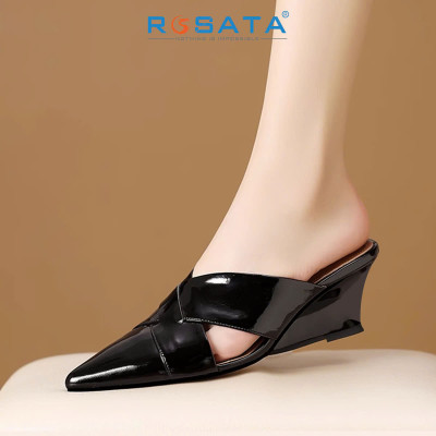 Dép sục cao gót nữ đế xuồng ROSATA RO671 - 5P - Đen - HÀNG VIỆT NAM - BKSTORE