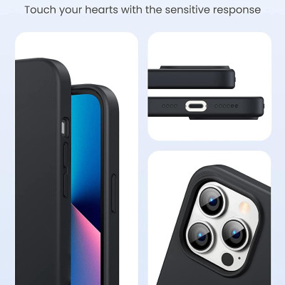 Ugreen UG80675LP545TK Màu Đen Silicone Ốp Lưng Iphone 13 Pro 6.1inch - HÀNG CHÍNH HÃNG