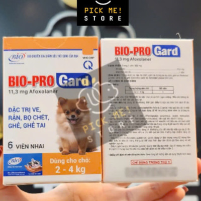Viên Nhai BIO PROGARD Diệt Ve Rận, Bọ Chét, Ghẻ Tai, Viêm Da Do Demodex, Sarcoptes cho Chó