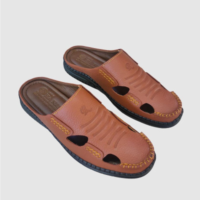 Dép Bít Mũi Nam HÀ NAM Da Bò Thật Cao Cấp GSB20118