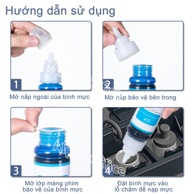 Free ship- set 4 màu Mực in 790  cho máy in G3000, G3010, G3012, G4010, ,G1010, G2000, G2010, G2012, hàng nhập khẩu.
