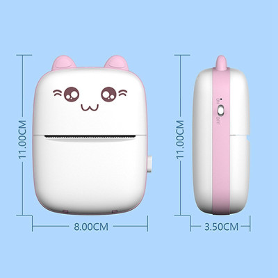 Máy in nhãn nhiệt cầm tay Mini Máy in bỏ túi Bluetooth không dây Android IOS Điện thoại Máy in ảnh Máy tạo nhãn - Hàng Nhập Khẩu