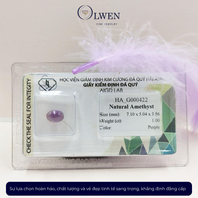 Viên đá thạch anh tím ( Amethyst ) thiên nhiên HA_G000422