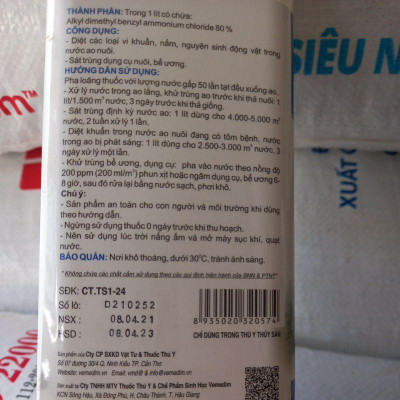 BKC 80 DIỆT KHUẨN NGUỒN NƯỚC, (ĐẬM ĐẶC)