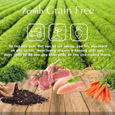 Thức Ăn Hạt Mềm Cho Chó Lớn Vị Thịt Cừu Và Khoai Tây Zenith Adult Grain Free - YonaPetshop