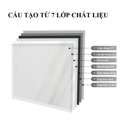 Bộ 10 Tấm Xốp Dán Tường 3D PVC Đá Trắng Ngọc Trai 60x30cm Keo Sẵn Dày 2,5mm Cao Cấp, Sang Trọng 