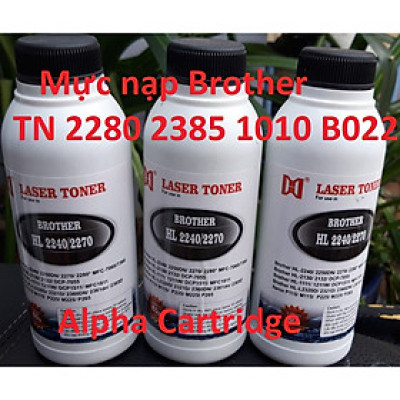 Mực nạp Brother dành cho hộp mực TN 2280 2385 1010 B022 Máy in HL1111/1511/2321/2340/2360/2361/2240/2280/2380 MFC1601/2701/2720/2740/7060/7360 hàng chính hãng Alpha cartridge