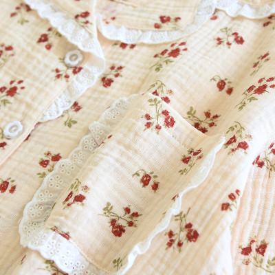 Bộ Đồ Mặc Nhà Dài Tay Chất Liệu Xô Muslin Hàng Cao Cấp