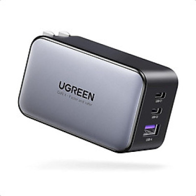 Ugreen UG40795CD254TK 100W Màu Đen Bộ sạc Nexode GanN 2 cổng Type-C chuẩn cắm EU gập lại được - HÀNG CHÍNH HÃNG