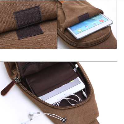 Túi đeo chéo đeo trước ngực nam vải canvas đa năng cao cấp phong cách mới