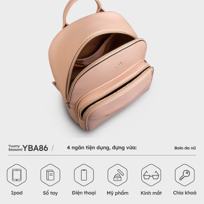 Balo Yuumy ( Thời trang nữ tiện lợi cỡ trung - Balo da Seasand YBA86 )