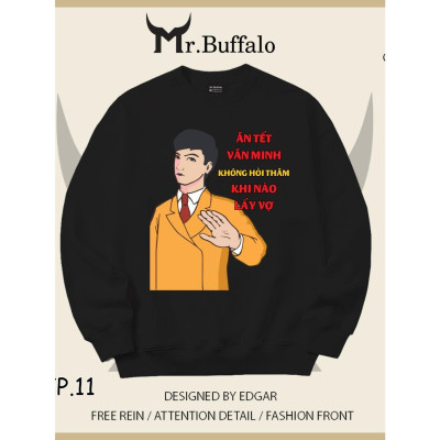Áo Sweater Ăn Tết Văn Minh size 40kg tới 100kg Mr.Buffalo