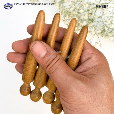 Combo 2 cây ấn huyệt bằng gỗ thơm/ Dụng cụ day ấn huyệt/massage/điện chẩn- MH887
