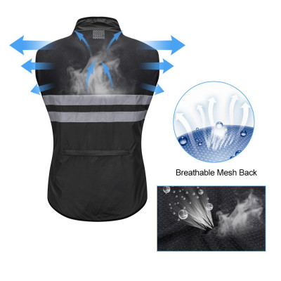 Áo khoác không tay đi xe đạp Jersey chống gió thoáng khí dành cho Nam Nữ