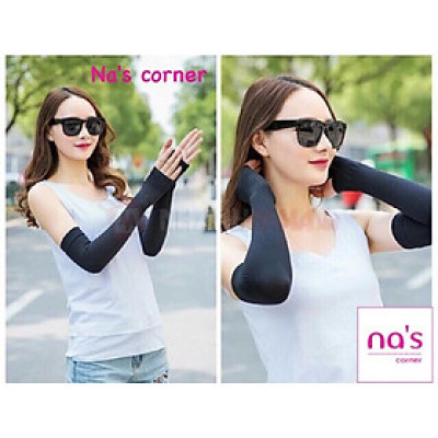 Găng tay chống nắng xỏ ngón siêu co dãn 4 chiều cotton mát lạnh