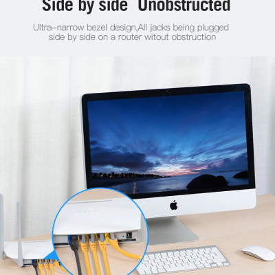 Cáp mạng Cat.6A Vention SFTP Patch Cable Yellow (10Gbps)- Hàng Nhập Khẩu