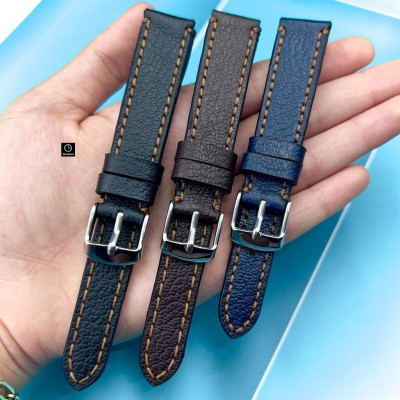 Dây Đồng Hồ Da Bò Thật Size Nữ 12/14/16/18mm Handmade 